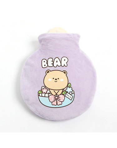 애니멀 원형 보온 물주머니(곰) 고무 워터핫팩