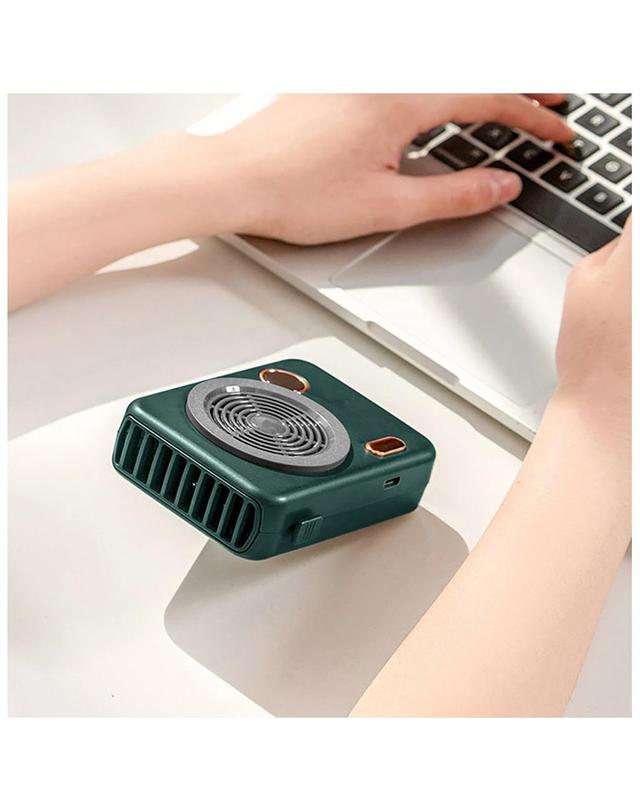 비투비월드 레트로감성 USB 휴대용 미니 선풍기 핸디선풍기 착용컷
