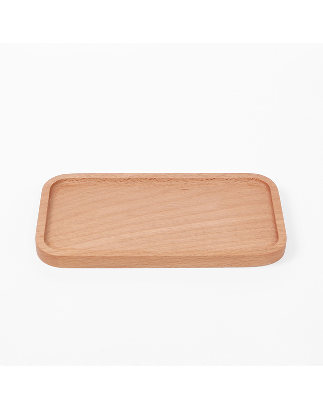 비투비월드 내추럴 사각 우드트레이(24.5x13cm) 서빙트레이 착용컷