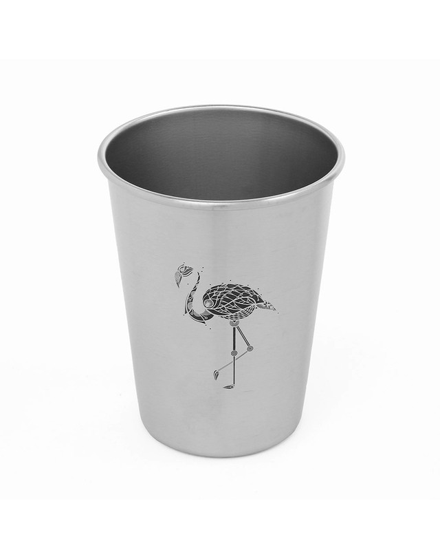 비투비월드 아임플라밍고 스텐컵(350ml) 304스테인리스 캠핑컵 착용컷