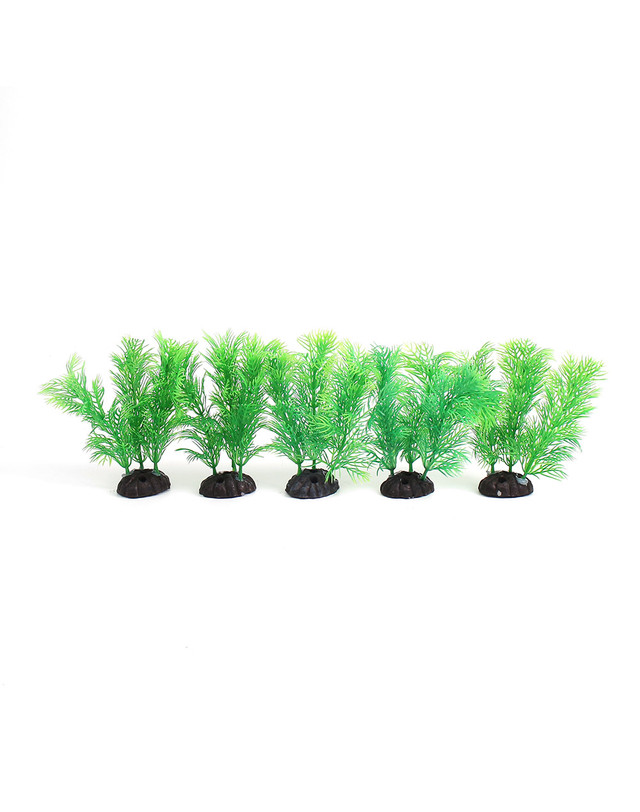 비투비월드 수족관 꾸미기 인공수초 5p(12cm) 어항 장식 착용컷