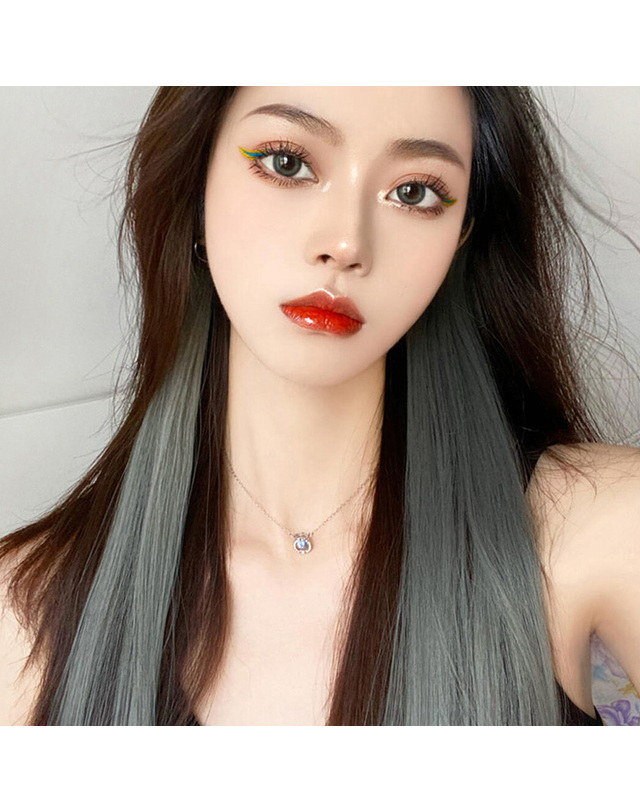 비투비월드 그라데이션 컬러 브릿지 헤어피스5p 똑딱이 부분가발 착용컷