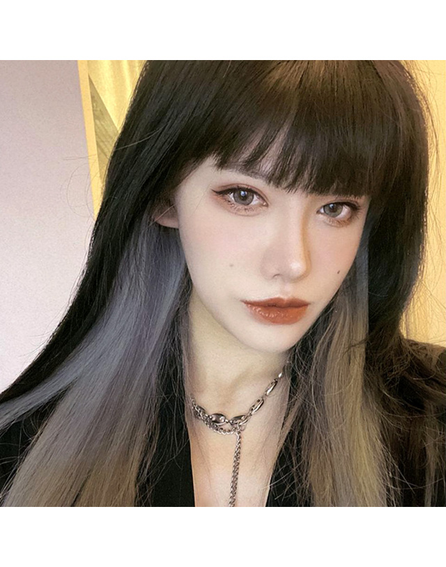 비투비월드 컬러 브릿지 헤어피스 6p 똑딱이 포인트헤어 부분가발 착용컷