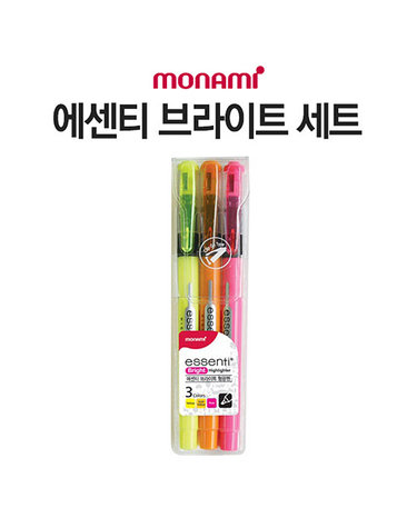모나미 에센티 3색 형광펜세트/브라이트 형광펜