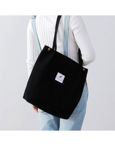데일리 코듀로이 숄더백(블랙) 에코백 골덴가방