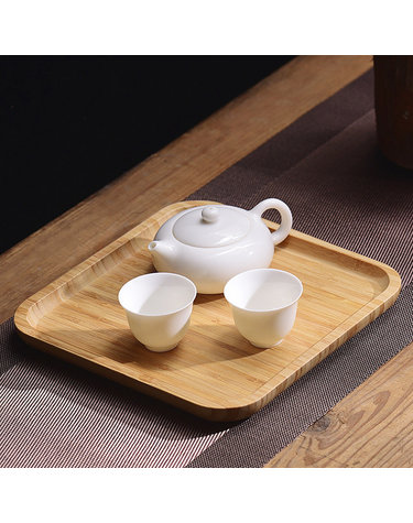 키친스 대나무 사각 우드트레이(25cm)