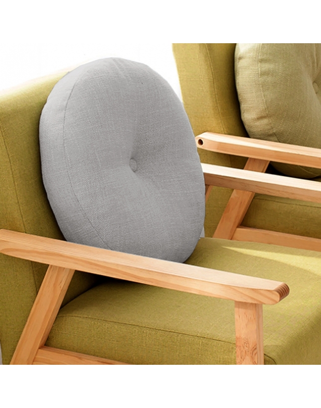 비투비월드 폭신빵빵 원형 쿠션방석(47cm) (그레이) 착용컷