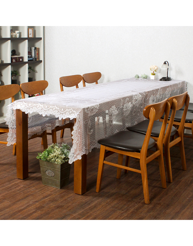 비투비월드 프렌치 레이스 테이블보(샐리가든) (150x250cm) 착용컷