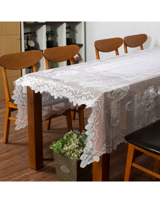 비투비월드 프렌치 레이스 테이블보(샐리가든) (150x250cm) 착용컷