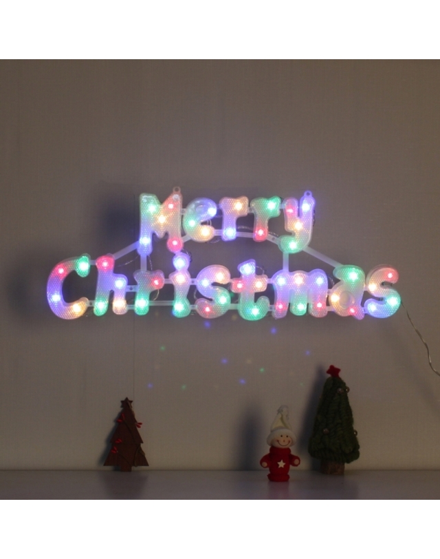 비투비월드 헬로트리 LED 크리스마스 글자 전원잭포함 삼색전구(49cm)(3color) 착용컷