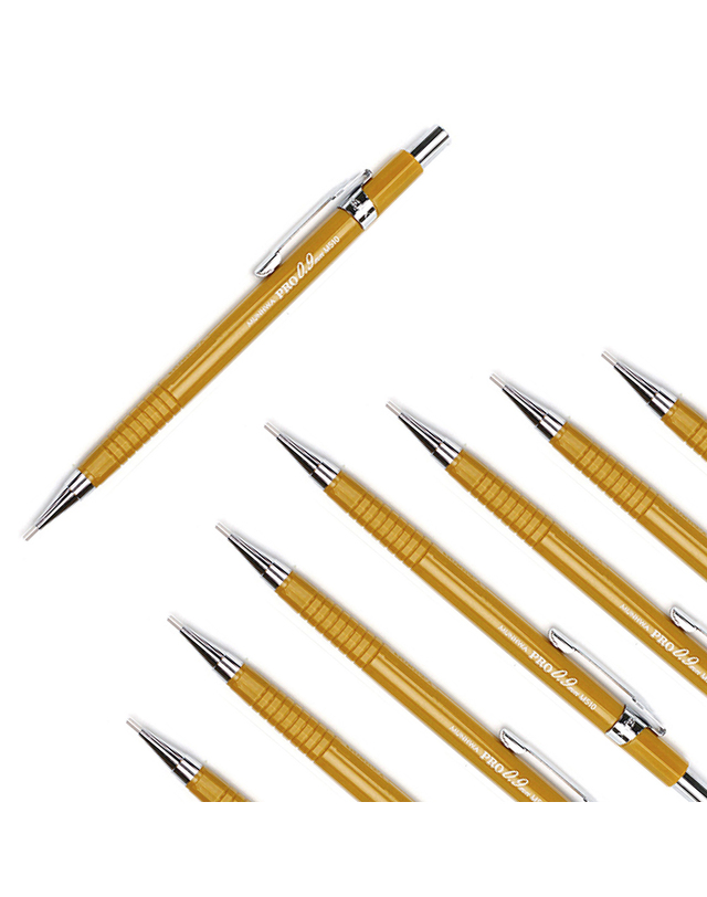 비투비월드 0.9mm 제도샤프 PRO 12개입(황색) 착용컷