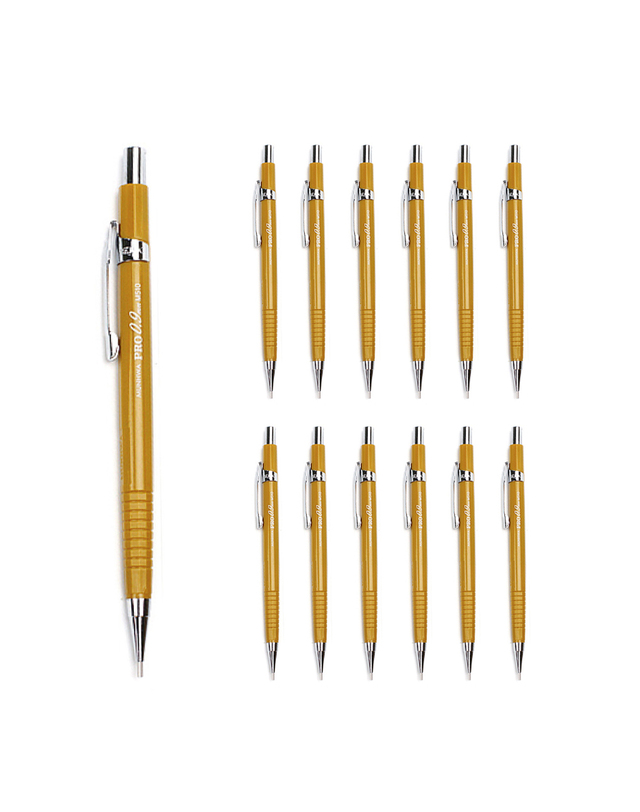 비투비월드 0.9mm 제도샤프 PRO 12개입(황색) 착용컷