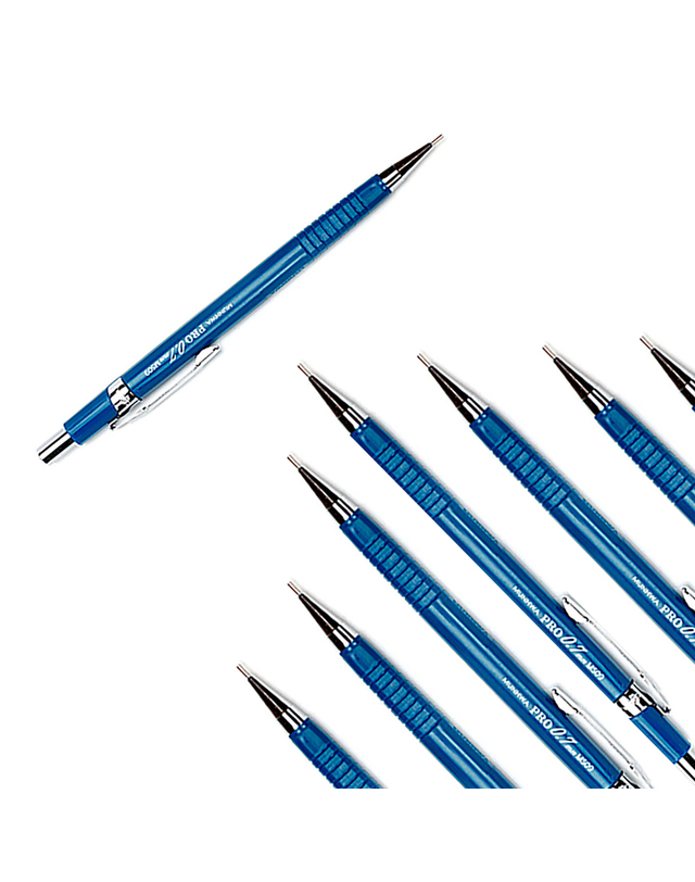 비투비월드 0.7mm 제도샤프 PRO 12개입(청색) 착용컷