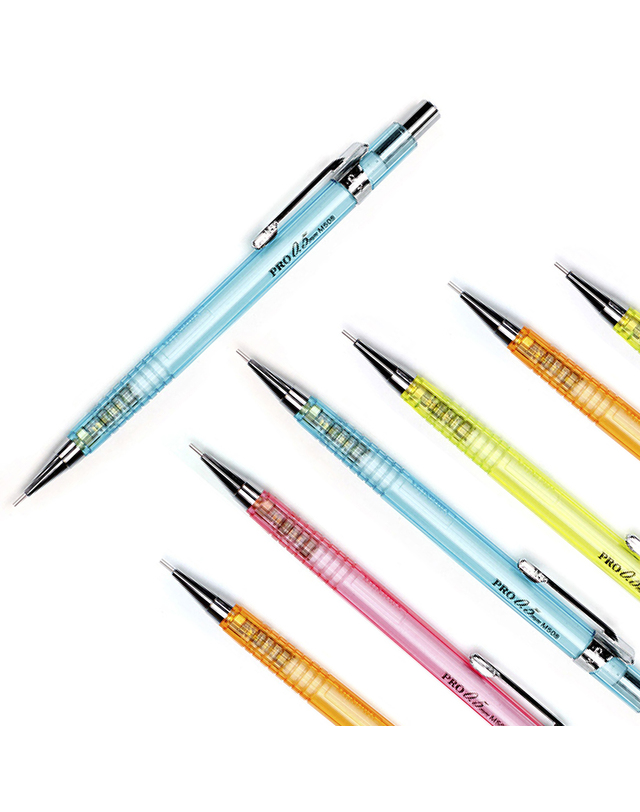 비투비월드 0.5mm 제도샤프 PRO 12개입(형광혼합) 착용컷