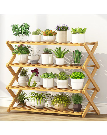 대나무 인테리어 화분진열대 ver12(80cm)(4단)