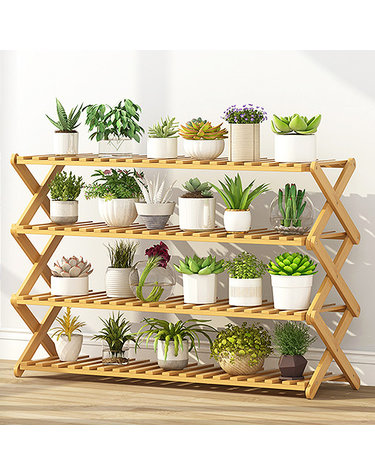 대나무 인테리어 화분진열대 ver12(100cm)(4단)