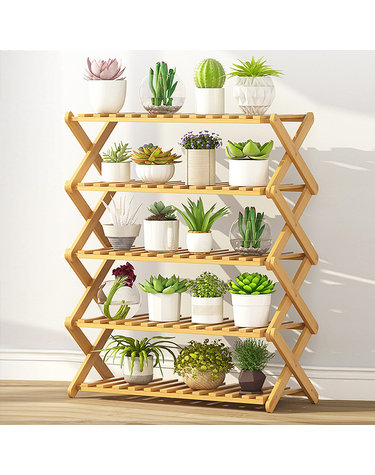 대나무 인테리어 화분진열대 ver12(70cm)(5단)