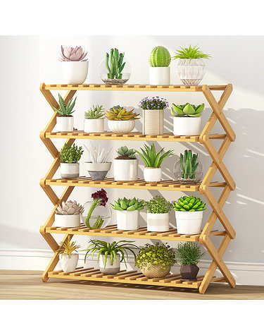 대나무 인테리어 화분진열대 ver12(80cm)(5단)