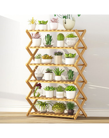 대나무 인테리어 화분진열대 ver12(70cm)(6단)