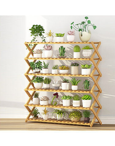 대나무 인테리어 화분진열대 ver12(100cm)(6단)