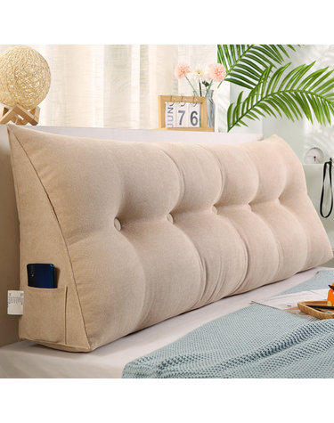 침대 삼각 등받이쿠션 100cm(아이보리)