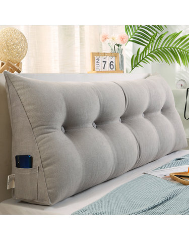침대 삼각 등받이쿠션 150cm(그레이)