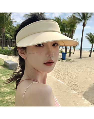 오늘 베이직 썬캡 그늘 여름 햇빛가리개 모자 크림