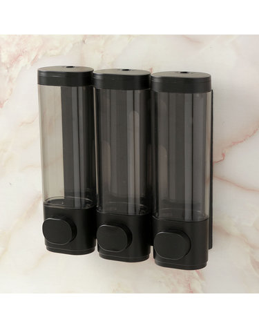 잠금락 벽걸이 물비누 디스펜서 3구 300ml 샴푸린스통