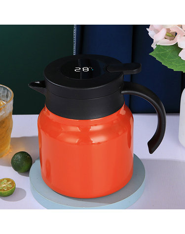 티웨어 온도표시 보온주전자(750ml) (오렌지)차거름망