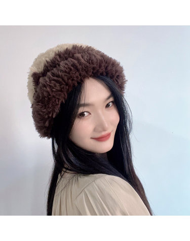 포근포근 플리스 비니(브라운) 털모자