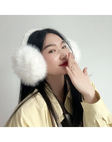페이크 밍크 귀마개 접이식 겨울귀덮개 이어머프