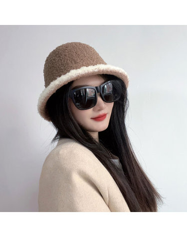 마이 뽀글이 버킷햇 벙거지 털모자