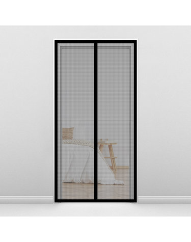 [홈앤시스] 해충차단 자석 문 모기장(90x210cm) (블랙)