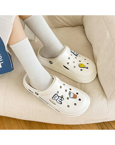 [아일렌]썸머 펀칭 샌들 슬리퍼(240-245mm) (크림)