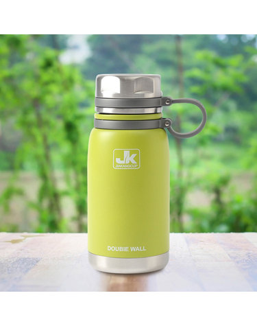 [쿠킹홈]워터탱크 이중스텐 보온병(600ml) (옐로우그린)