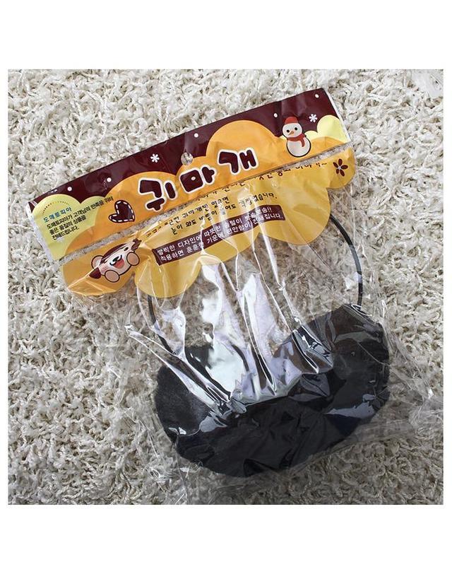 비투비월드 몽실몽실 귀마개(블랙) 착용컷
