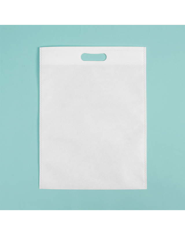 비투비월드 컬러 부직포 가방 10p(35x45cm) (화이트) 부직포백 착용컷