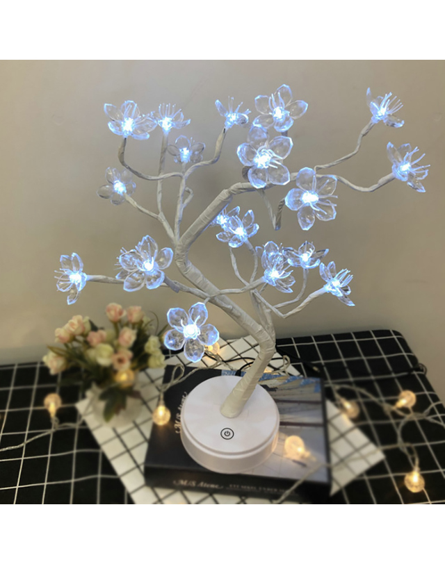 비투비월드 체리블라썸 LED 무드등 USB 무선 꽃 트리 테이블조명 착용컷