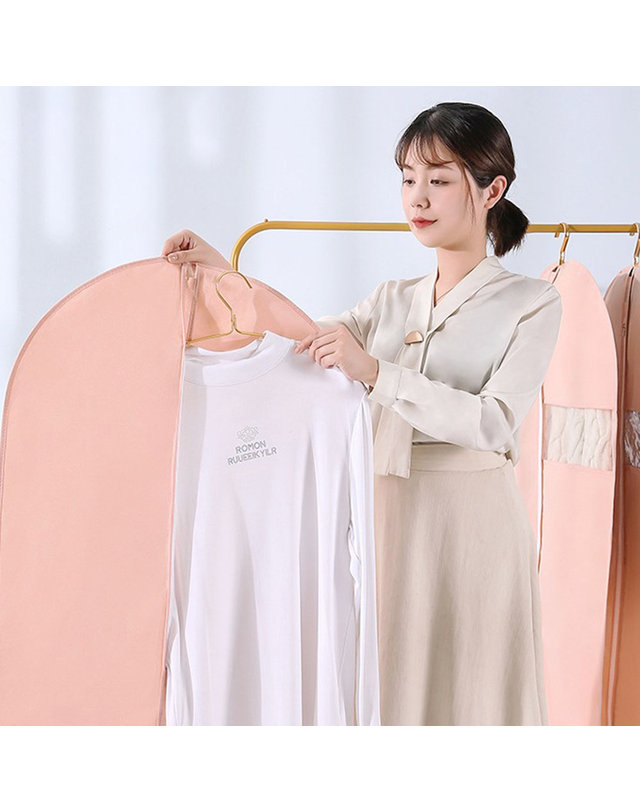 비투비월드 PEVA 투명창 옷커버 90cm 방수 보관 정리 의류덮개 착용컷