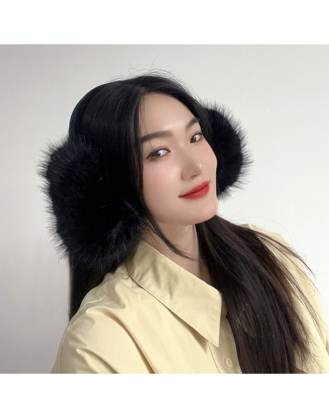 비투비월드 쁠리즈 왕방울 귀마개 겨울이어머프 방한털귀마개 착용컷