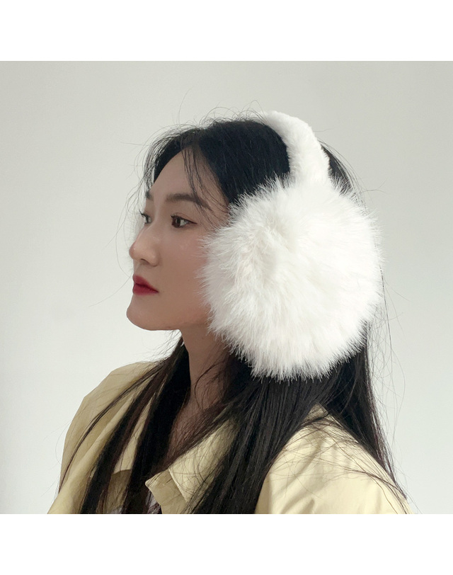 비투비월드 페이크 밍크 귀마개 접이식 겨울귀덮개 이어머프 착용컷