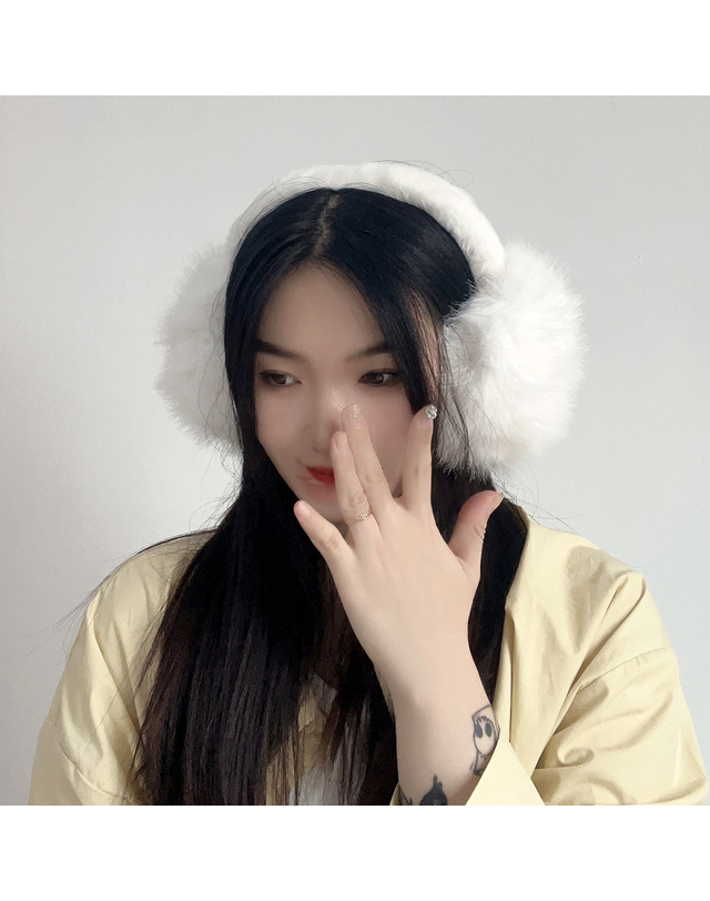 비투비월드 페이크 밍크 귀마개 접이식 겨울귀덮개 이어머프 착용컷