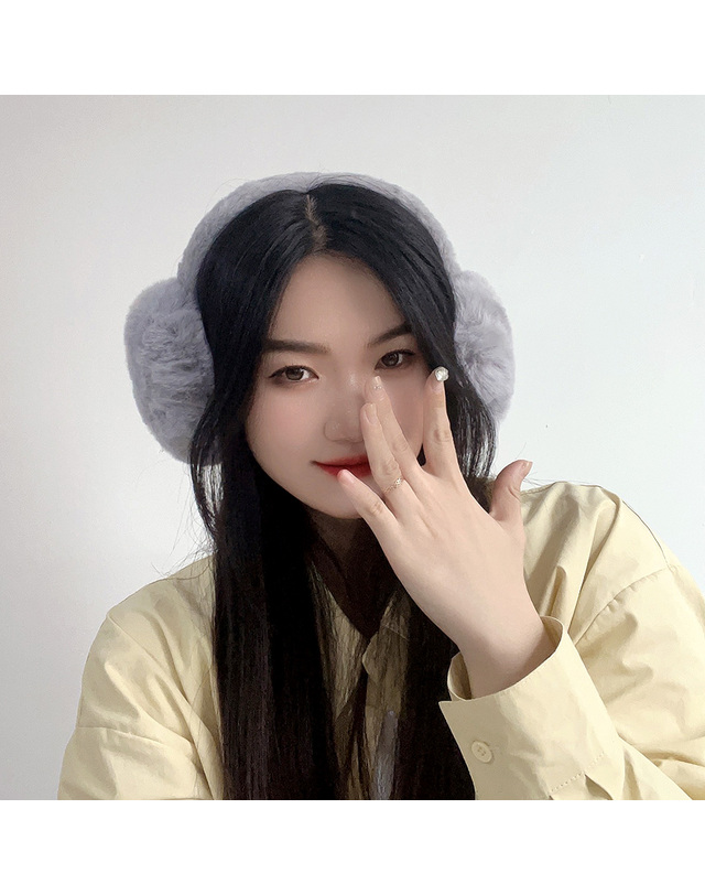 비투비월드 마카롱 겨울 귀마개 보온귀마개 방한털귀도리 착용컷