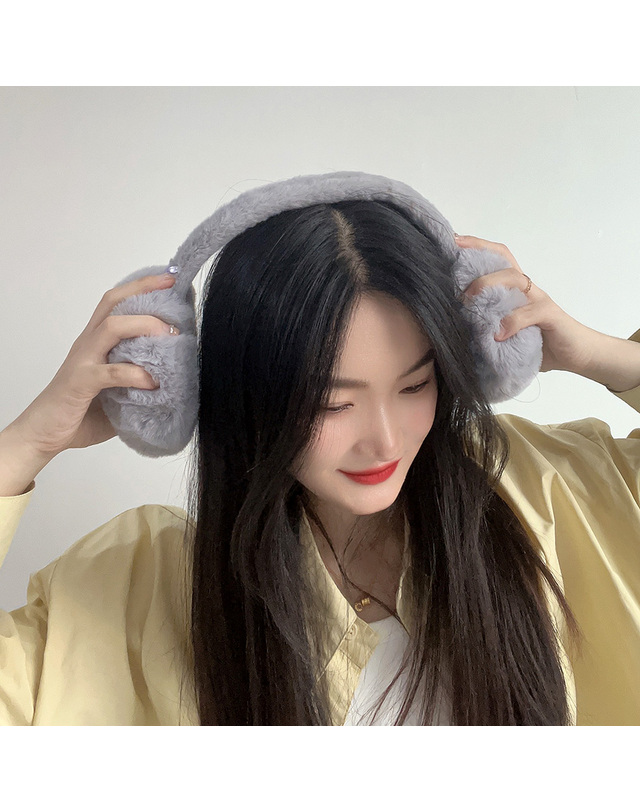 비투비월드 마카롱 겨울 귀마개 보온귀마개 방한털귀도리 착용컷
