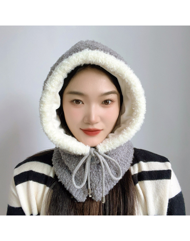 비투비월드 뽀글이 후드 넥워머 착용컷