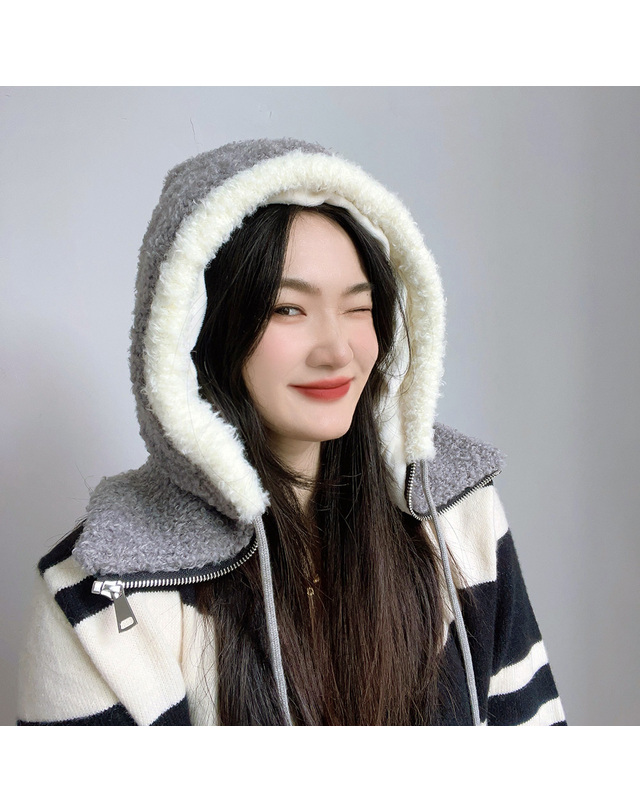 비투비월드 뽀글이 후드 넥워머 착용컷