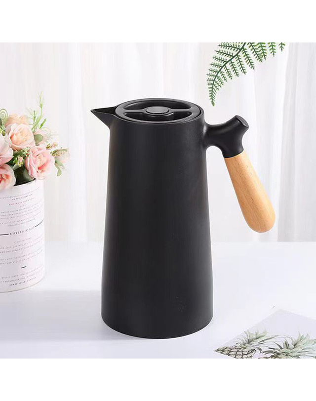 비투비월드 올데이 이중유리 보온주전자 1L 진공 테이블포트 블랙 착용컷