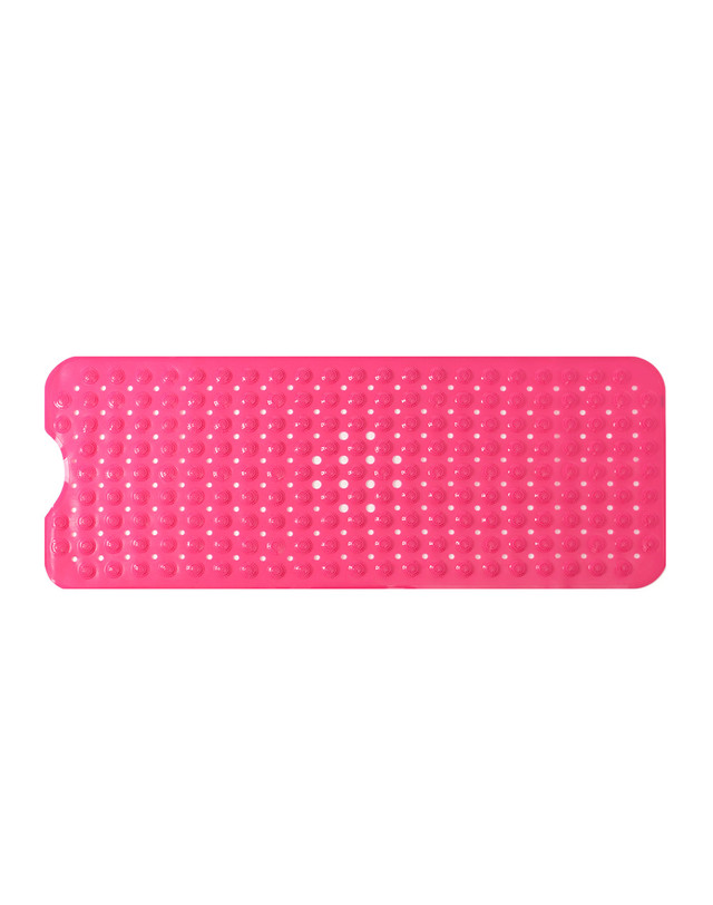 비투비월드 타일흡착 미끄럼방지 욕실매트(40x100cm) (핑크) 착용컷
