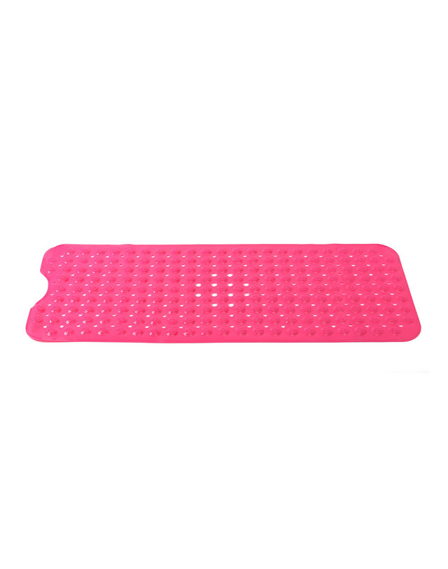 비투비월드 타일흡착 미끄럼방지 욕실매트(40x100cm) (핑크) 착용컷