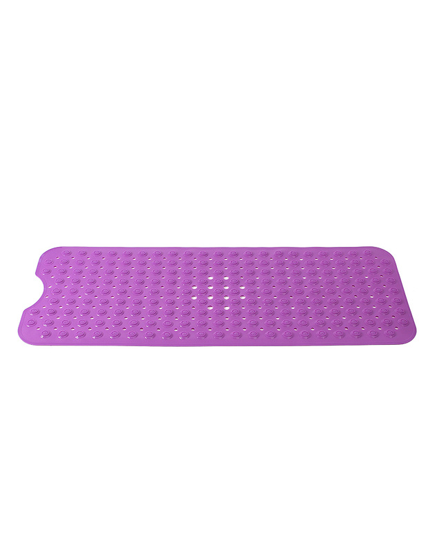 비투비월드 타일흡착 미끄럼방지 욕실매트(40x100cm) (퍼플) 착용컷